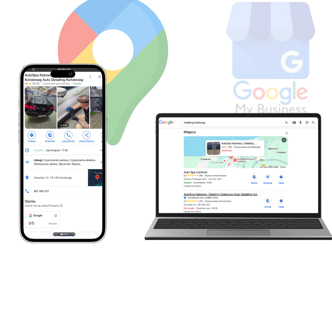 Podgląd profilu Google – mobile