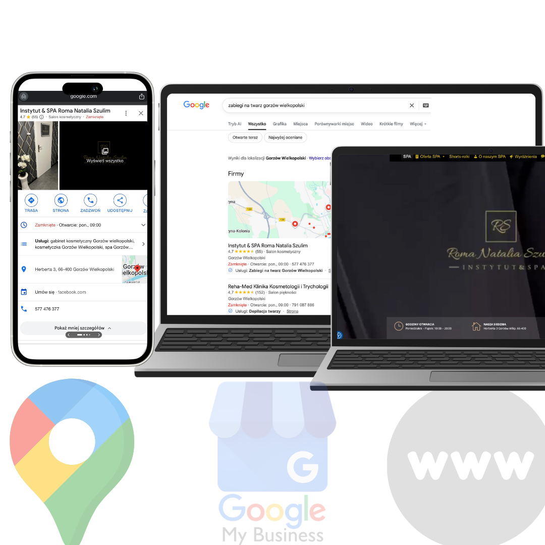 Podgląd profilu Google – mobile